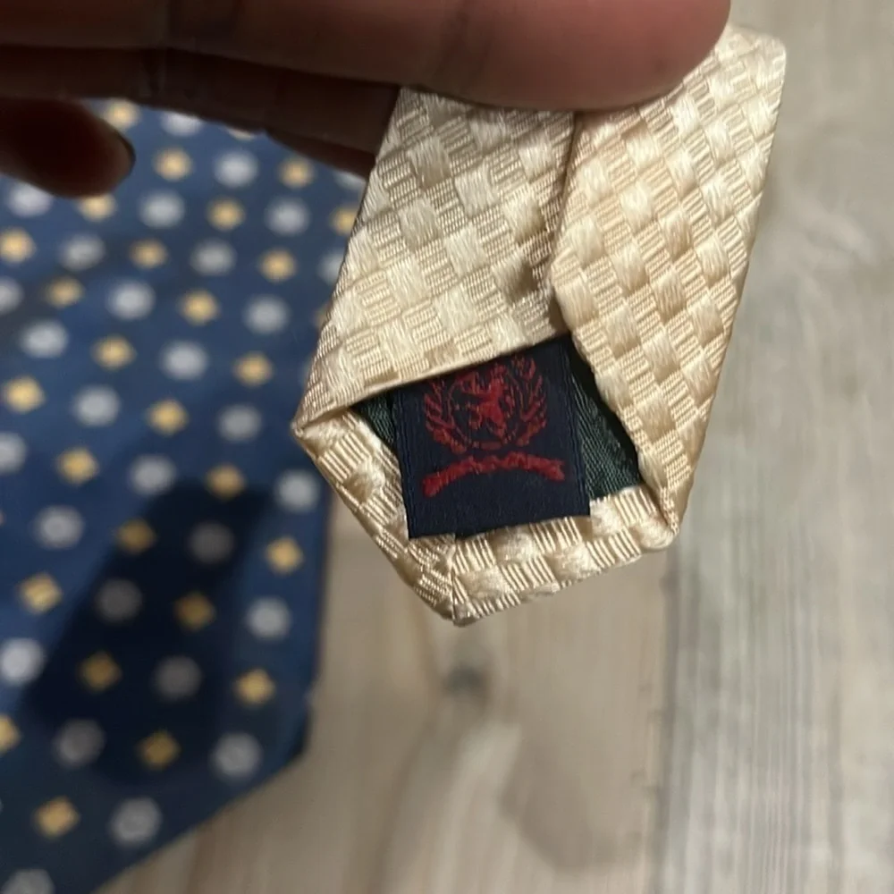 Tommy‎ Hilfiger Men's Blue Cream Geometric DesignW4